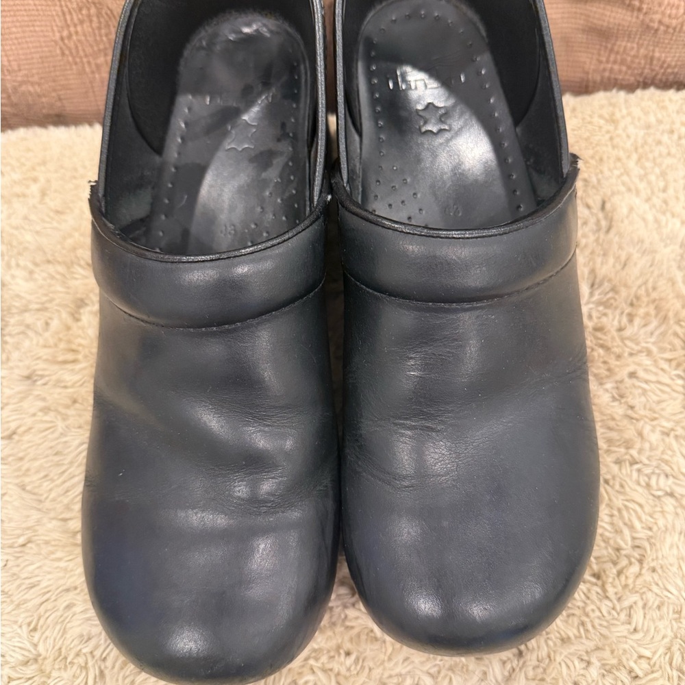 Dansko Black Leather Loafers